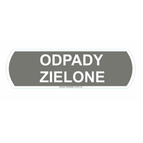 Merida Duża naklejka na kosze do segregacji ODPADY ZIELONE